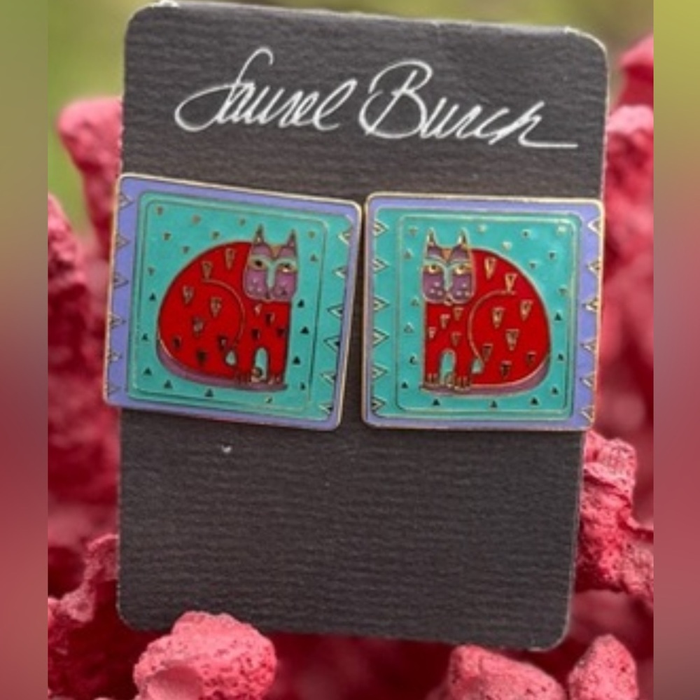 🐈🐱Laurel Burch Fantastic Feline Cat Earrings